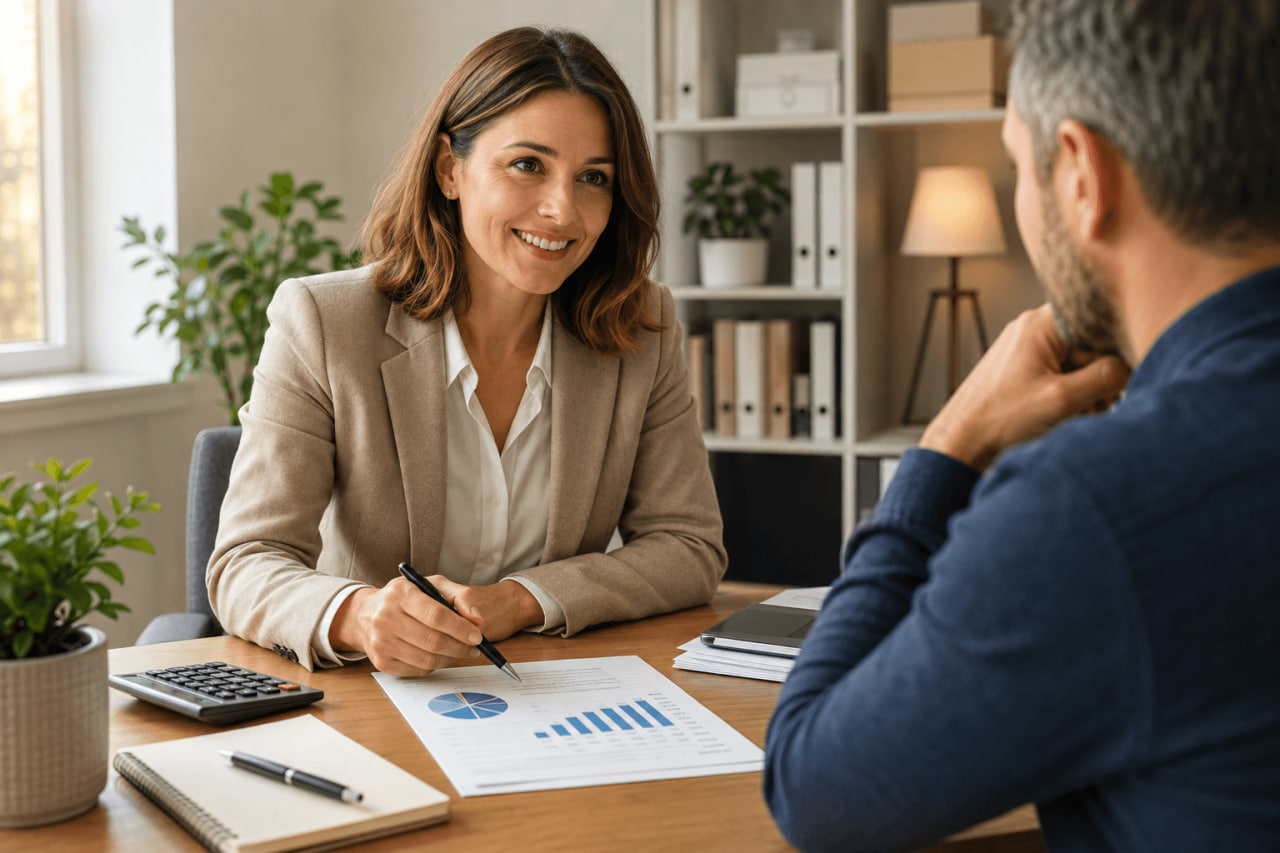 Freundliche Beratungsszene zur BTT Institut Bewertung und professioneller Finanzsanierung.